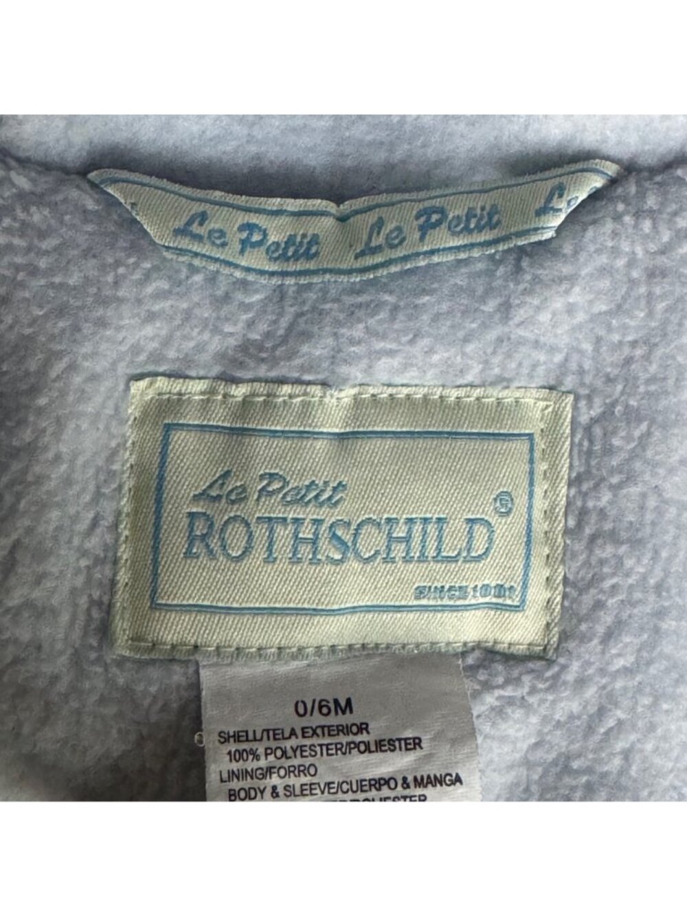 Le Petit Rothschild Infant Snowsuit 6mo Attached Mittens Booties Puffer Bunting - Picture 2 of 14